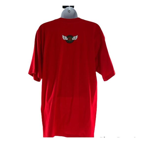 Bayside Unisex L Short Sleeve Crewneck Silent Night Graphic USA Made Pullover - Picture 2 of 5